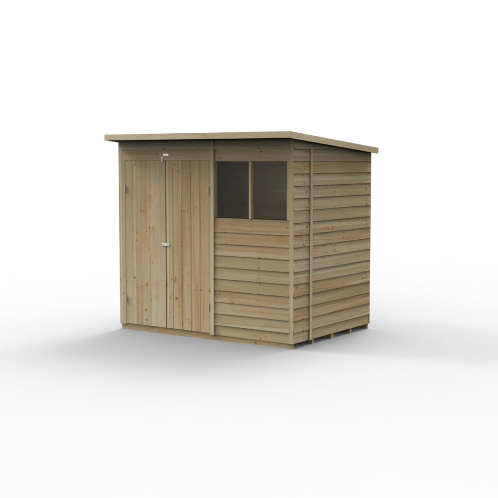 4LIFE Pent Shed 7×5 – 2 Windows – Double Door with Installation 5013053203811 2